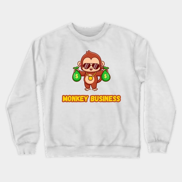 Monkey business Crewneck Sweatshirt by Ritvik Takkar